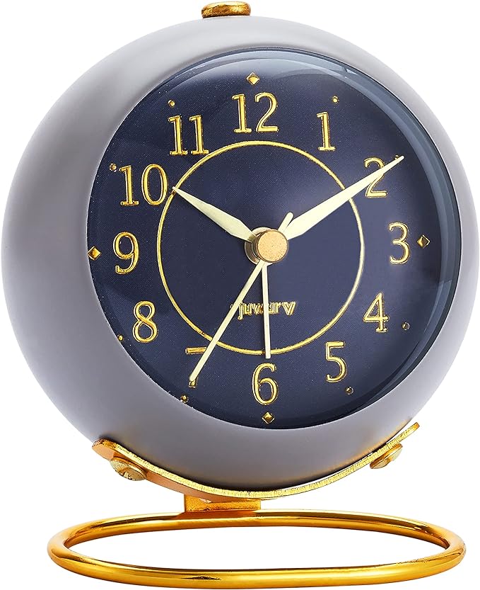 Metal Desk Alarm Clock, Bedside Décor