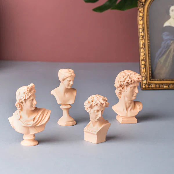 Mini Greek Head Showpiece - Set of 4