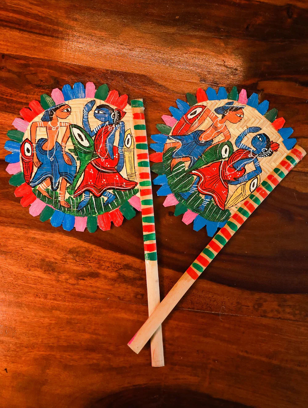 Hand Painted Fans - Musicians (Set of 2)